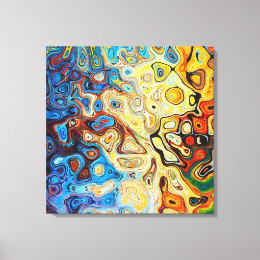 Kleurrijke, heldere Abstracte draaiboeken ingescha Canvas Afdruk (Voorkant)