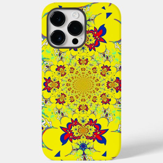 Kleurrijke Heldere Bloemen Damast Design Art Print Case-Mate iPhone Case (Achterkant)