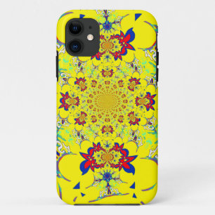 Kleurrijke Heldere Bloemen Damast Design Art Print iPhone 11 Hoesje