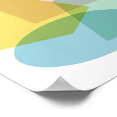 Kleurrijke, heldere geometrische vormen collage poster (Hoek)