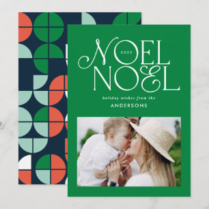 Kleurrijke heldere, heldere kerstfoto feestdagenkaart