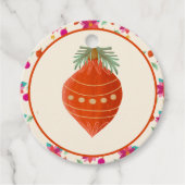 Kleurrijke heldere kerst bedankjes labels (Voorkant)