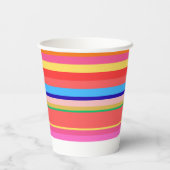 Kleurrijke heldere moderne kerst papieren bekers (Achterkant)