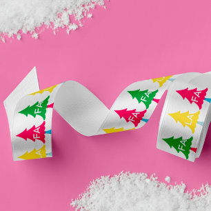 Kleurrijke Heldere Neon Fa La Kerstboom Lint