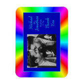 Kleurrijke, heldere regenboogbruiloft Hartelijk da Magneet (Verticaal)