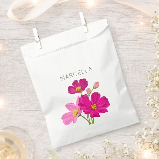 Kleurrijke Heldere Tuin Kosmos Bloemen Custom Bedankzakje (Geknipt)