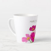 Kleurrijke Heldere Tuin Kosmos Bloemen Custom Latte Mok (Linkerhoek)