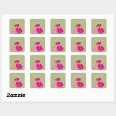 Kleurrijke Heldere Tuin Kosmos Bloemen Custom Vierkante Sticker (Vel)