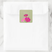 Kleurrijke Heldere Tuin Kosmos Bloemen Custom Vierkante Sticker (Tas)