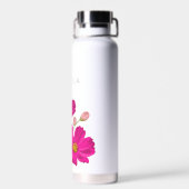 Kleurrijke Heldere Tuin Kosmos Bloemen Custom Waterfles (Achterkant)