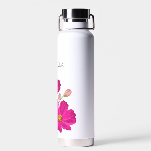 Kleurrijke Heldere Tuin Kosmos Bloemen Custom Waterfles (Achterkant)