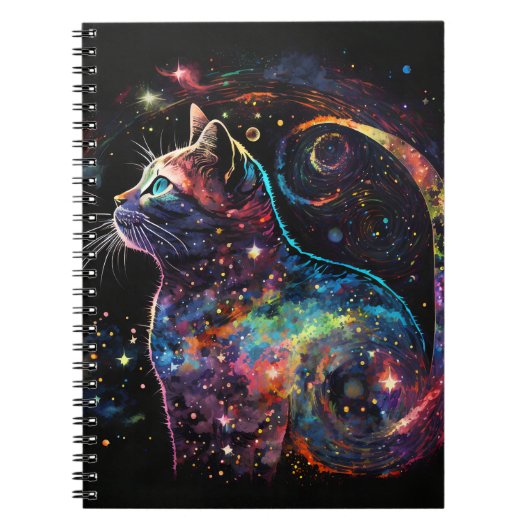 KLEURRIJKE HEMELKATTEN IN DE RUIMTE NOTITIEBOEK (Voorkant)