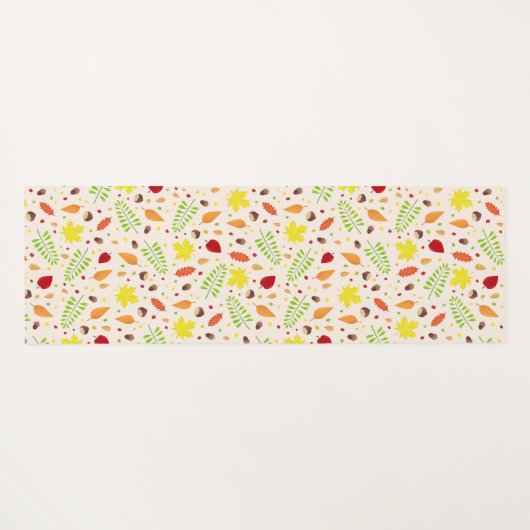 Kleurrijke herfst bladeren en noten yogamat (Achterkant (horizontaal))