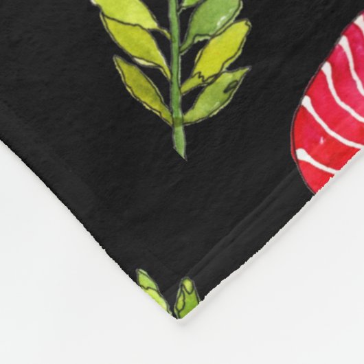 Kleurrijke herfst bladeren patronen fleece deken (Hoek)