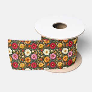Kleurrijke herfst bloemen lint