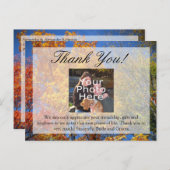 Kleurrijke herfst bomen herfst bruiloft/dank u briefkaart (Voorkant / Achterkant)