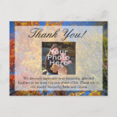 Kleurrijke herfst bomen herfst bruiloft/dank u briefkaart (Voorkant)