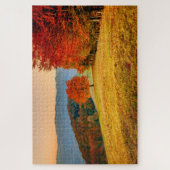 Kleurrijke Herfst herfstboomlandschap Legpuzzel (Verticaal)