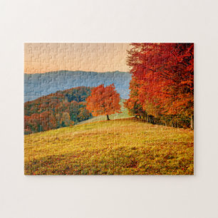Kleurrijke Herfst herfstboomlandschap Legpuzzel