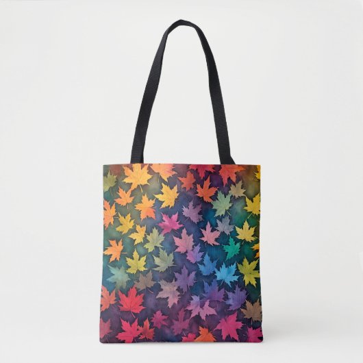 Kleurrijke Herfst Maple Canvas tas (Voorkant)