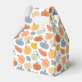 Kleurrijke herfst pompoenen patroon bedankdoosjes (Achterkant)