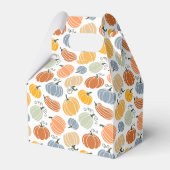 Kleurrijke herfst pompoenen patroon bedankdoosjes (Voorkant Zijde)