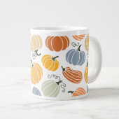 Kleurrijke herfst pompoenen patroon extra grote beker (Voorkant rechts)