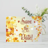 Kleurrijke herfst Save The Dates-kaarten herfstbla Kaart (Staand voorkant)