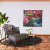 Kleurrijke herfst tuin wandeling landschap wandkleed