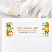 Kleurrijke herfst verlaat grens etiket (Insitu)