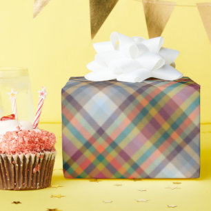 Kleurrijke herfst winter gekleurde strepen patroon cadeaupapier
