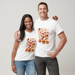Kleurrijke Herfstblad ClipArt Set T-shirt