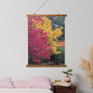 Kleurrijke herfstbladeren botanisch hangend wandkleed
