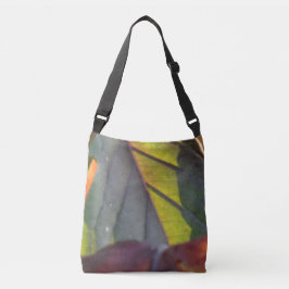 Kleurrijke herfstbladeren crossbody tas