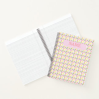 Kleurrijke herfstbladeren en bloesems notitieboek