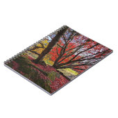 Kleurrijke herfstbladeren en bomen landschap notitieboek (Linkerzijde)