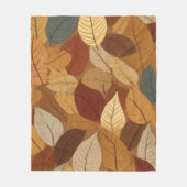 Kleurrijke herfstbladeren fleece deken (Voorkant)