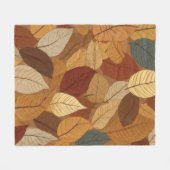 Kleurrijke herfstbladeren fleece deken (Voorkant (Horizontaal))