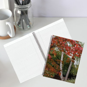 Kleurrijke herfstbladeren foto notitieboek