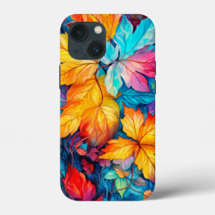 Kleurrijke herfstbladeren gevallen iPhone 13 mini hoesje