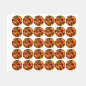 Kleurrijke herfstbladeren labels (Vel)