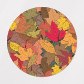 Kleurrijke herfstbladeren labels (Design 1)