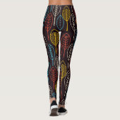 Kleurrijke herfstbladeren leggings (Achterkant)