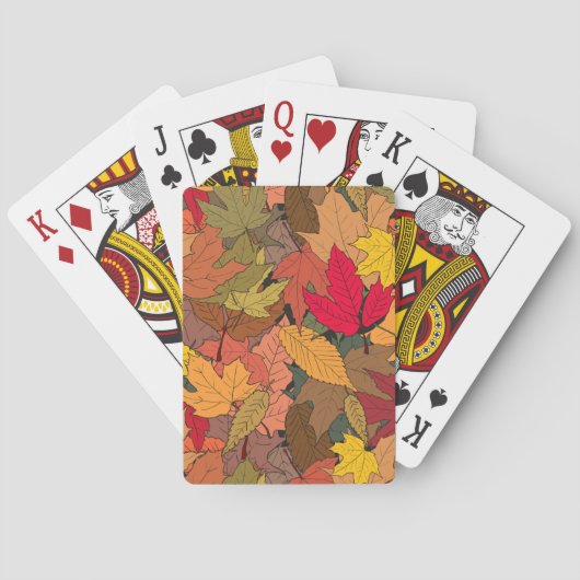Kleurrijke herfstbladeren pokerkaarten (Achterkant)