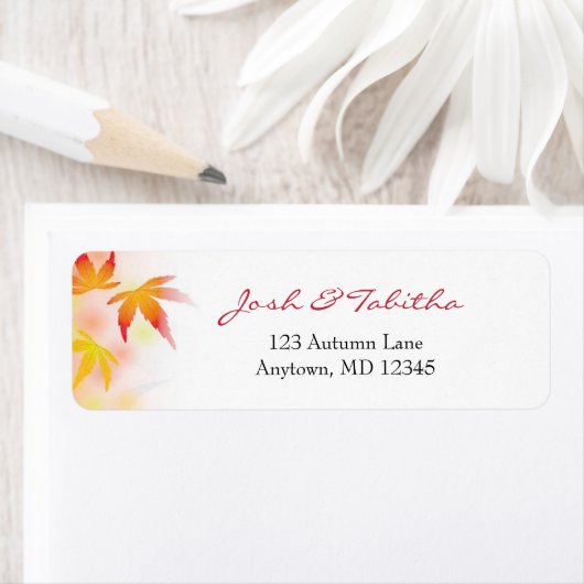 Kleurrijke herfstbladeren | Retouradres Etiket (Insitu)