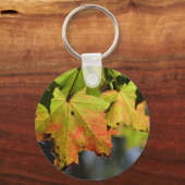 Kleurrijke herfstbladeren sleutelhanger (Voorkant)