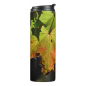 Kleurrijke herfstbladeren thermosbeker (Gedraaid links)