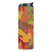 Kleurrijke herfstbladeren thermosbeker (Gedraaid links)