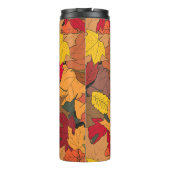 Kleurrijke herfstbladeren thermosbeker (Achterkant)