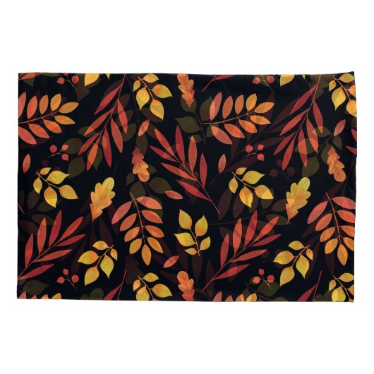 Kleurrijke herfstbladeren Waterverf Kussensloop (Achterkant)